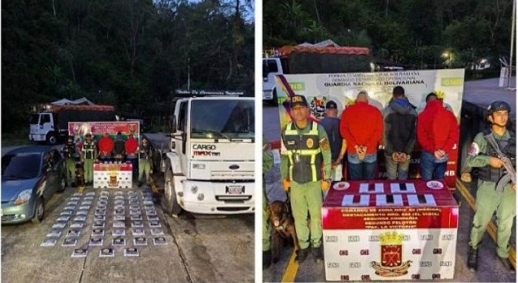 Incautación de cocaína en Mérida por la GNB
