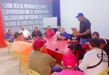 Asamblea de trabajadores de la FBST-Zulia en Maracaibo discutiendo la constituyente obrera 2026.