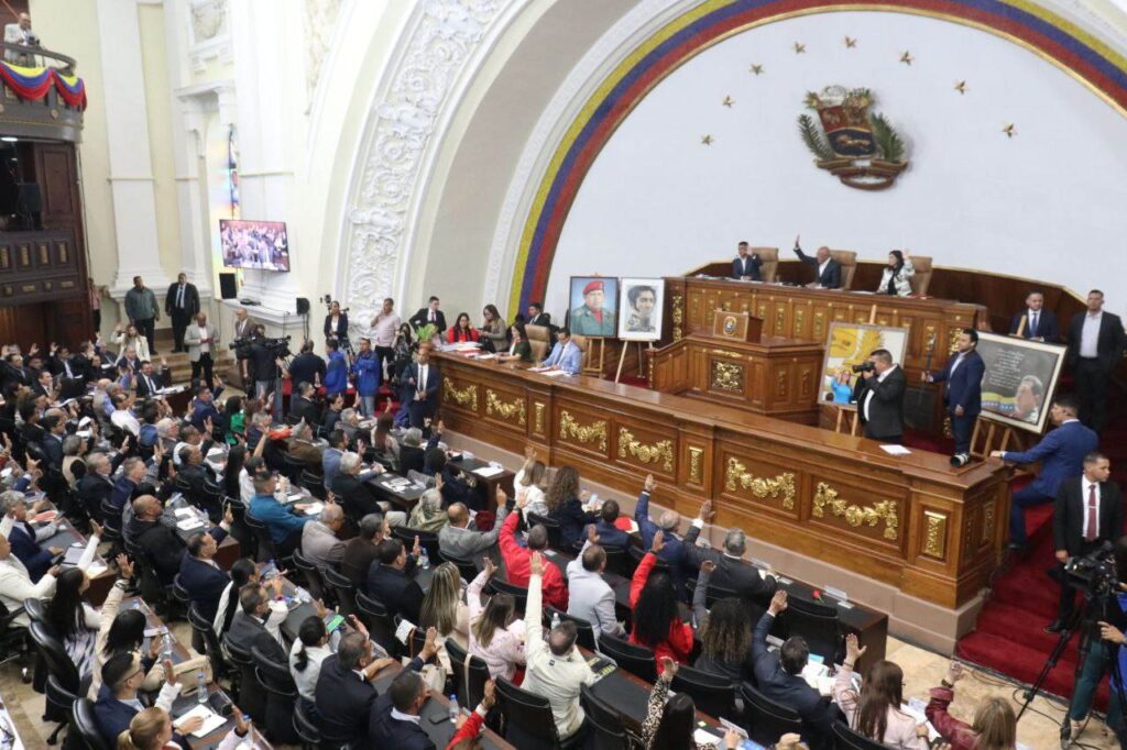 Sesión de la Asamblea Nacional de Venezuela discutiendo el proyecto de Ley de Amnistía en Venezuela