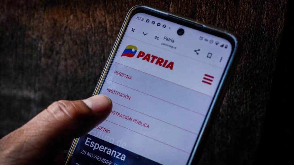 Captura de pantalla de la plataforma Patria mostrando la nueva encuesta laboral para trabajadores venezolanos