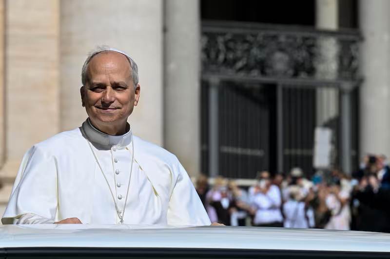 El papa León XIV durante la audiencia general haciendo un llamado a la paz nuclear