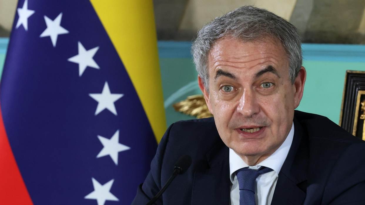 José Luis Rodríguez Zapatero durante su visita oficial en Venezuela para mediación política