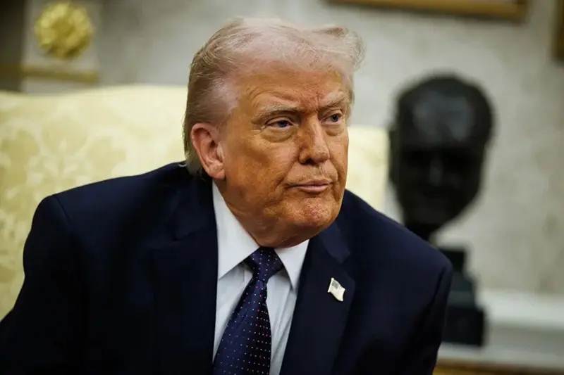 Presidente Donald Trump durante anuncio sobre la situación militar en Irán
