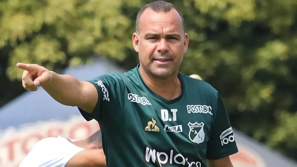 Rafael Dudamel en su presentación oficial como técnico del Deportivo Cali
