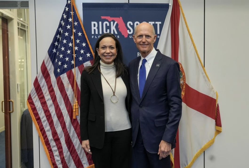 María Corina Machado se reúne con senador Rick Scott en EE. UU.