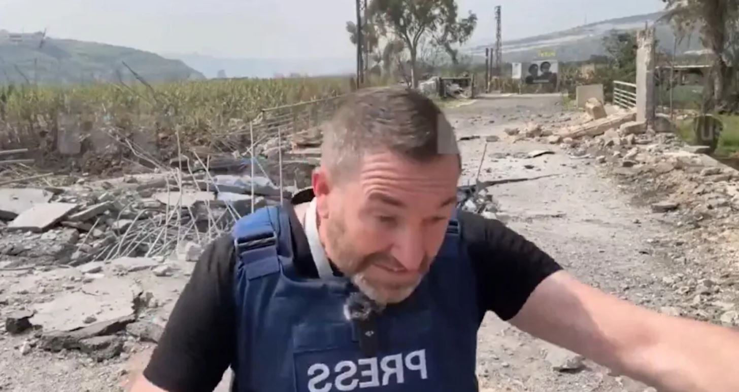 Misil impacta cerca de periodista en el sur del Líbano y todo queda registrado en video