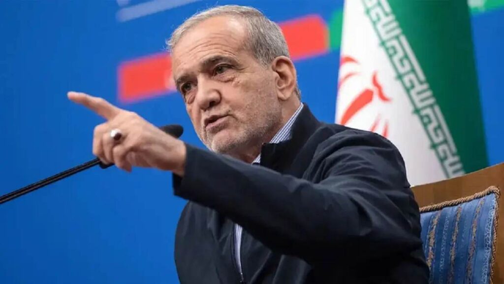 Masoud Pezeshkian, presidente de Irán, durante declaraciones sobre el conflicto en Medio Oriente