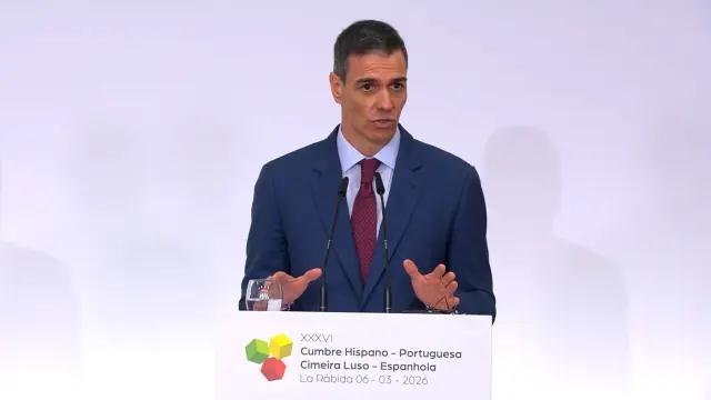 Pedro Sánchez en rueda de prensa sobre el conflicto en Irán y las bases de Rota y Morón