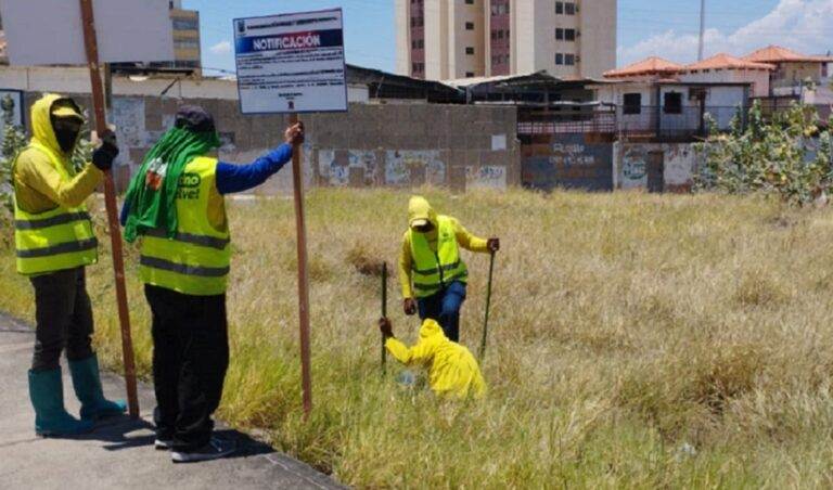 Terreno abandonado en avenida El Milagro Maracaibo fiscalización CPU e IMA
