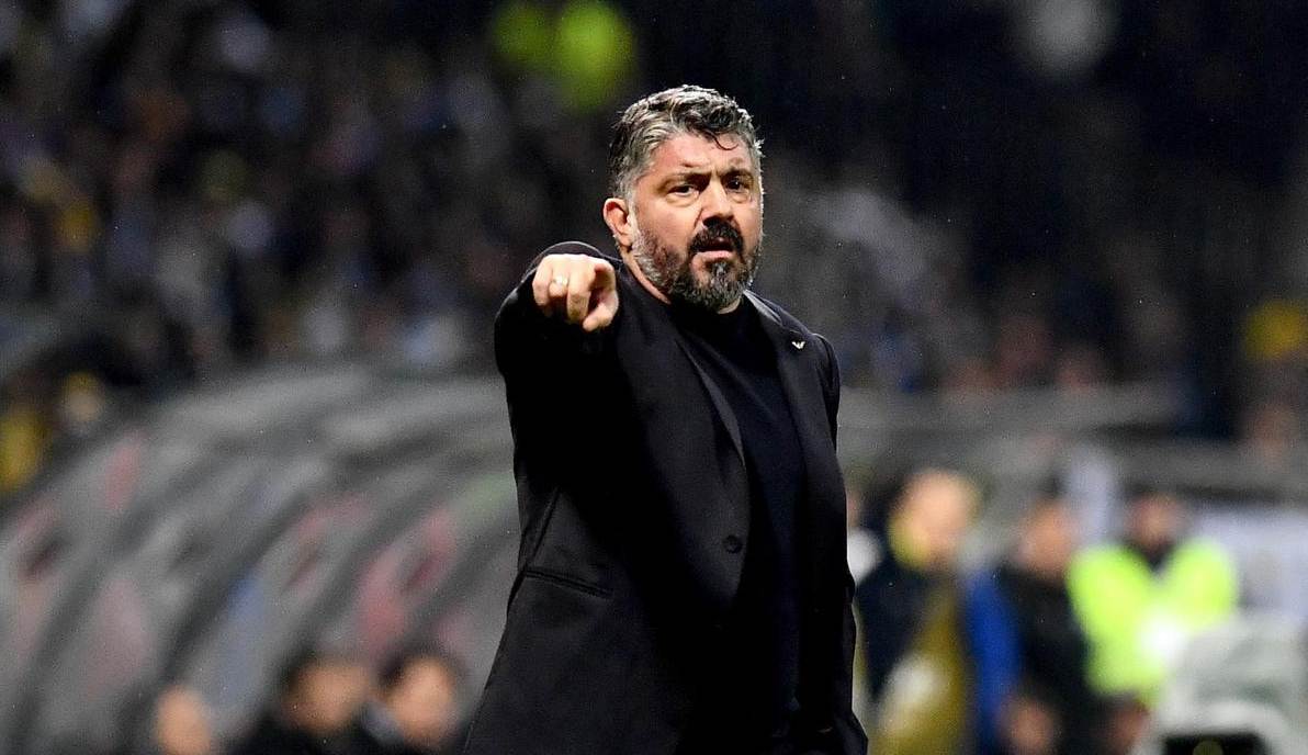 Gennaro Gattuso con el uniforme de entrenamiento de la selección italiana de fútbol