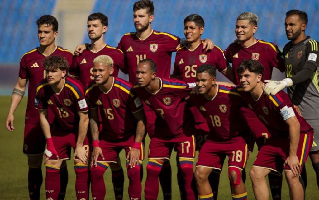 Jugadores de la selección de Venezuela celebrando en la FIFA Series 2026