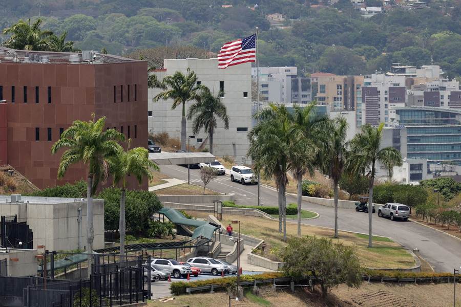 Fachada de la Embajada de los Estados Unidos en Caracas, Venezuela