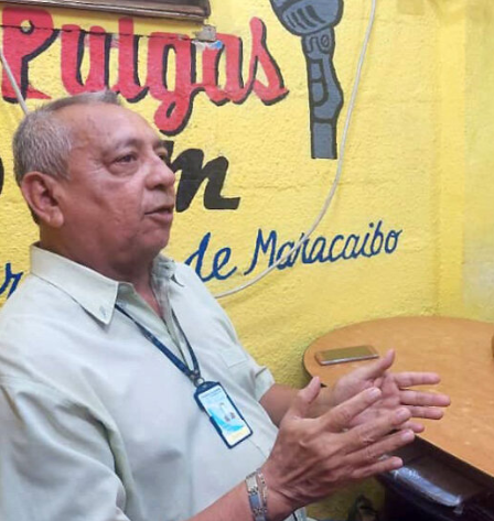 Orlando Gutierres de la radio comunitaria Las Pulgas en Maracaibo