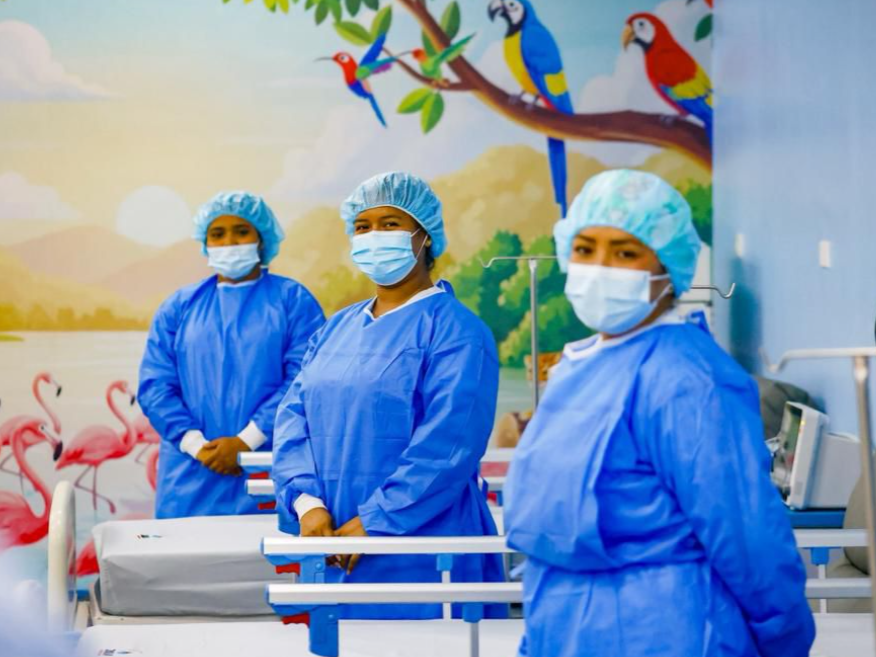 Áreas rehabilitadas de la Unidad de Cuidados Intensivos Pediátricos en el Hospital de Niños de Maracaibo.