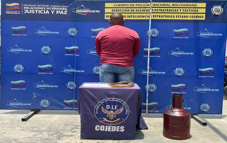 PNB detiene a hombre por irregularidades con combustible en Cojedes