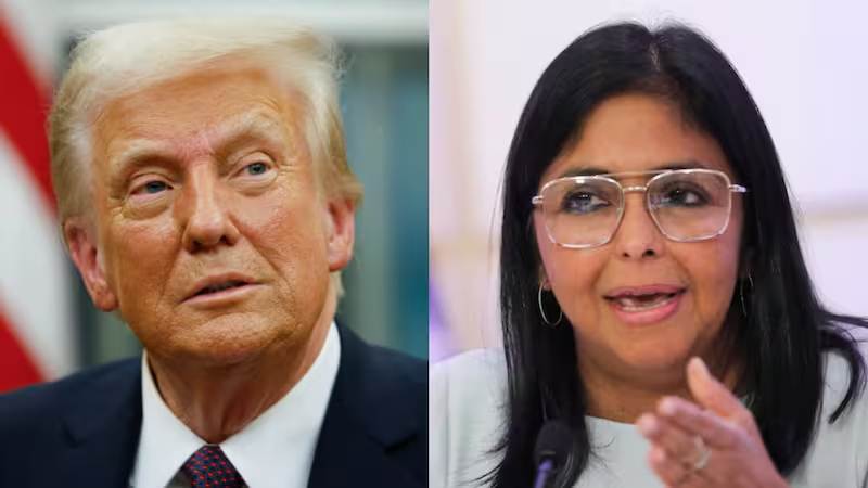 Delcy Rodríguez responde a Donald Trump sobre la posible anexión de Venezuela como estado 51 de EE. UU.