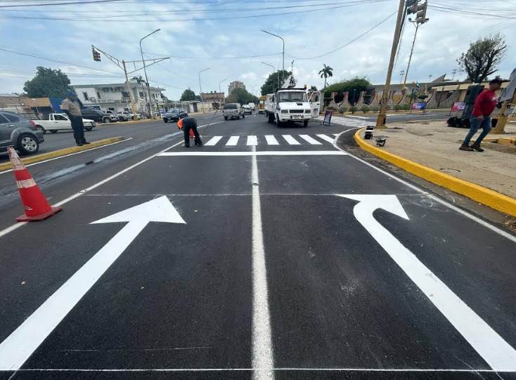 La Alcaldía de Maracaibo ejecuta un plan intensivo de demarcación vial en corredores principales