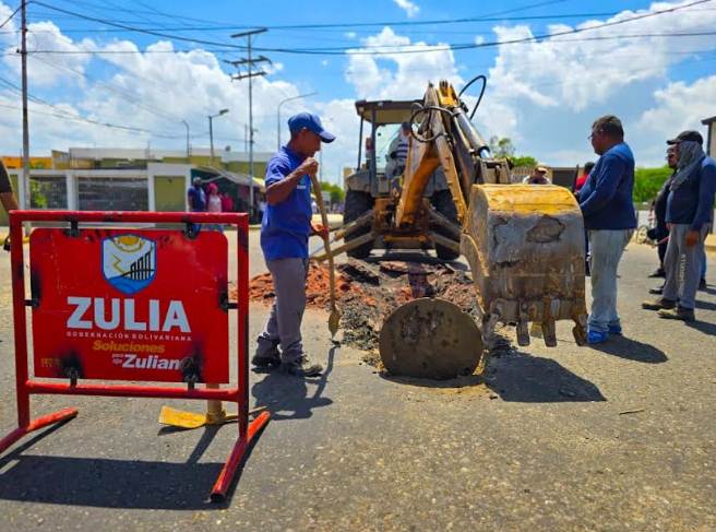 Gobernación del Zulia activa el Plan Rector de Aguas Servidas en Cabimas con la sustitución de colectores en la carretera H