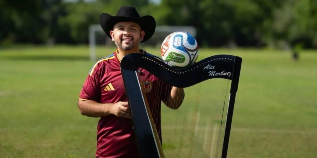 El arpista venezolano Alex Martínez tocará el Alma Llanera en el Mundial de Fútbol 2026 en Texas