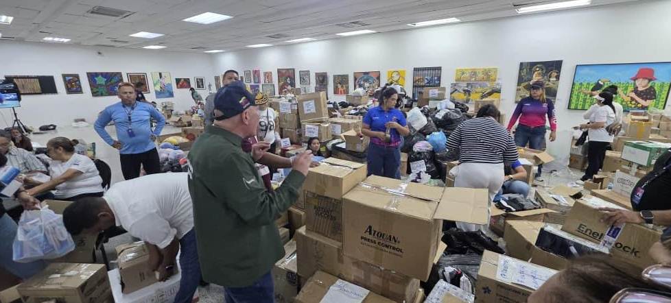Las donaciones en Maracaibo recaudadas por la alcaldía salen este sábado hacia Caracas para atender a los afectados por los terremotos en Venezuela