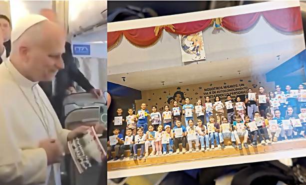 El papa Francisco recibió 33 cartas enviadas por niños de Caracas durante su viaje a España