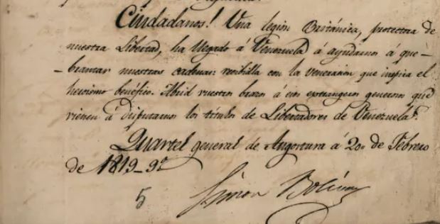 Un número indeterminado de documentos originales del Libertador Simón Bolívar, fueron trasladados a las bóvedas del Banco Central de Venezuela, en caracas; para resguardar su integridad durante la recuperación de la infraestructura del Ministerio del Poder Popular para la Cultura, la Biblioteca Nacional y el Archivo General de la nación.