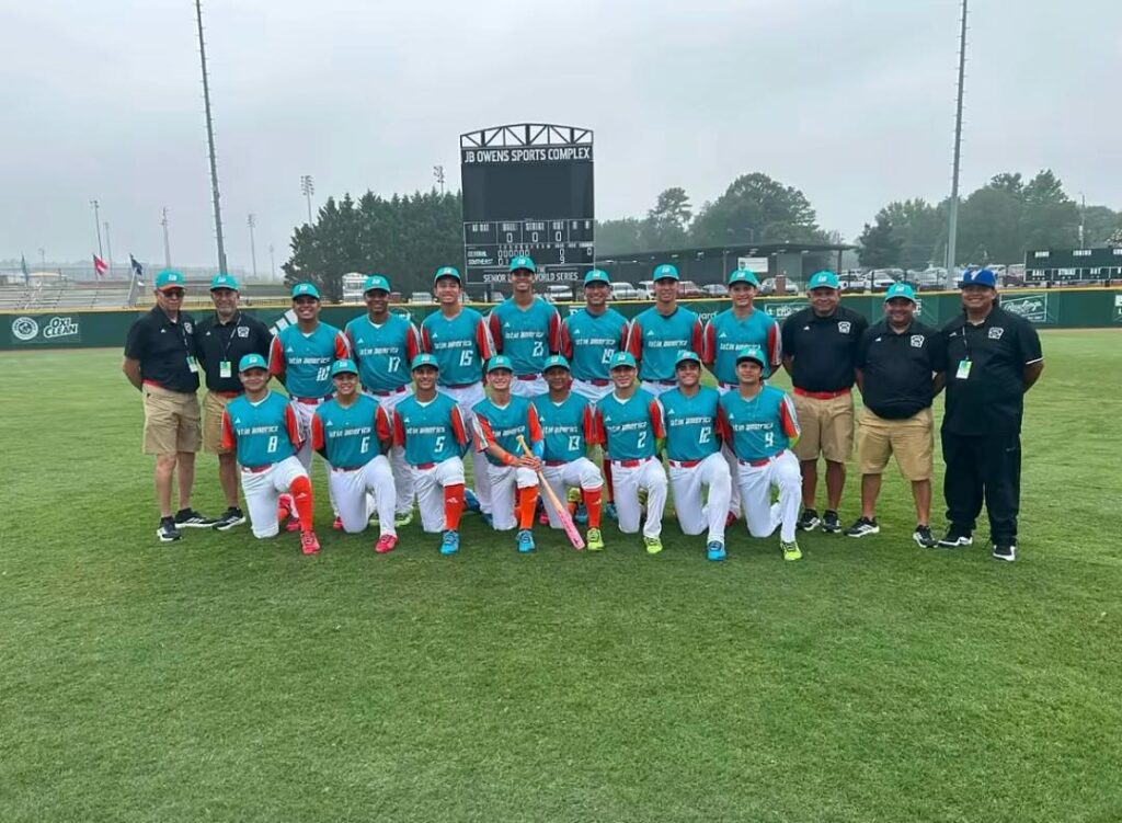 Equipo de Coquivacoa de Maracaibo durante el Mundial Senior de Pequeñas Ligas en Estados Unidos