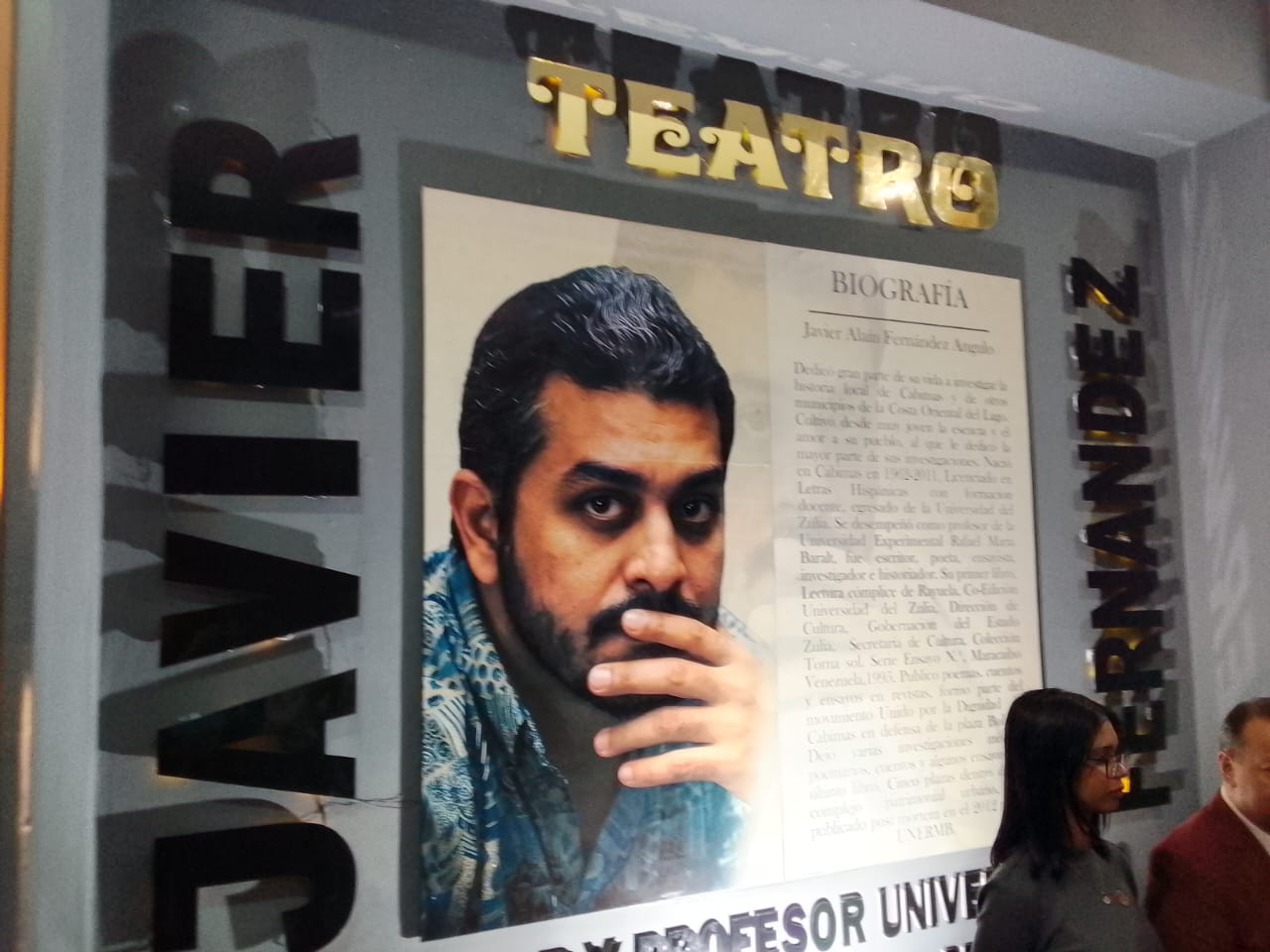La Alcaldía Bolivariana de Cabimas inauguró un espacio cultural y biográfico en el Teatro de la Ciudad en honor al historiador Javier Fernández