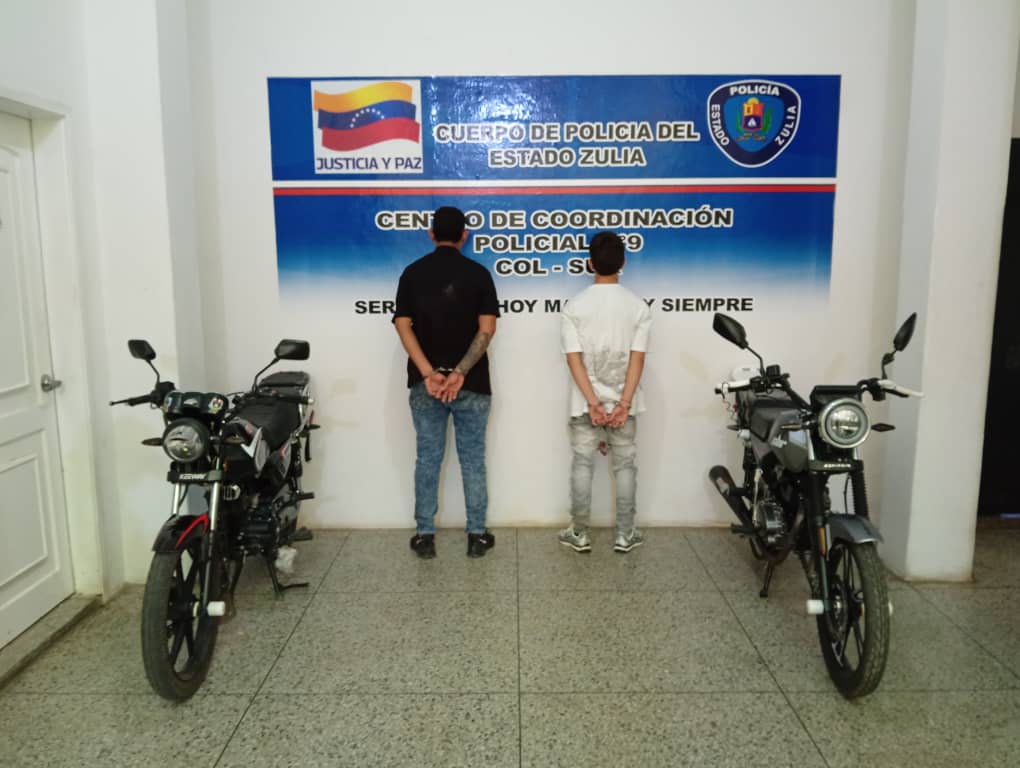 Cpbez detiene a dos sujetos y retiene ocho motocicletas en Maracaibo, Lagunillas, Colón y Jesús Enrique Lossada