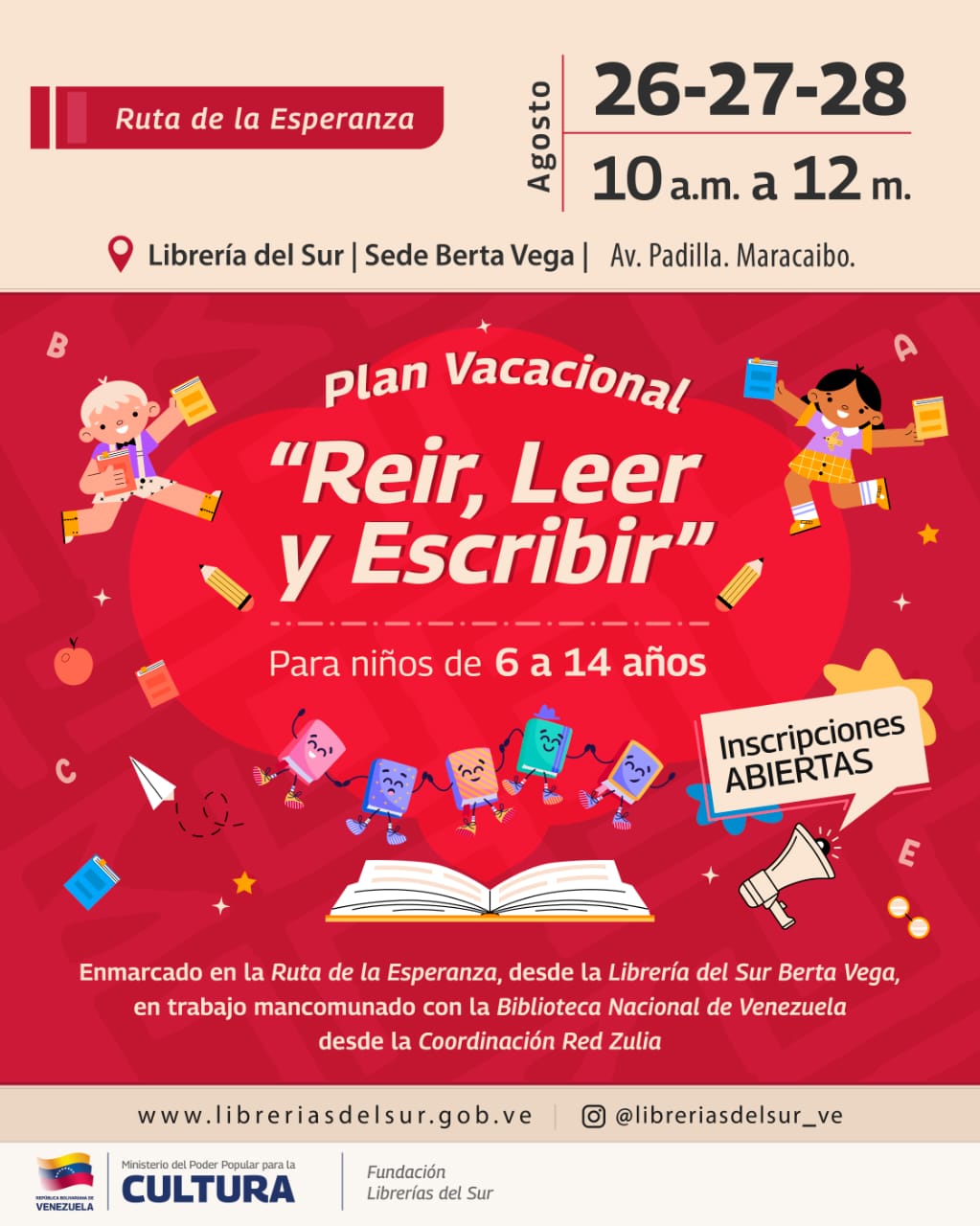 Participa en el taller vacacional "Dibujar la poesía" en Librerías del Sur Maracaibo. Arte, literatura y recreación gratuita