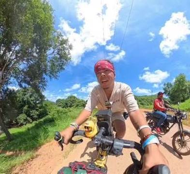 El ciclista zuliano Milton Miltico Medina continúa su ruta a La Gran Sabana