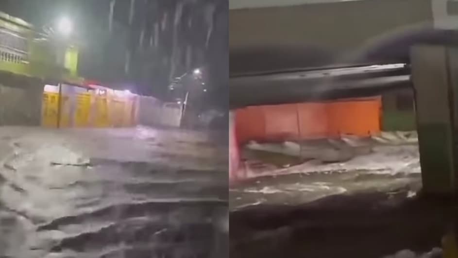 Fuertes precipitaciones provocaron anegaciones y restricciones viales en el Distribuidor Los Caobos y sur de Valencia
