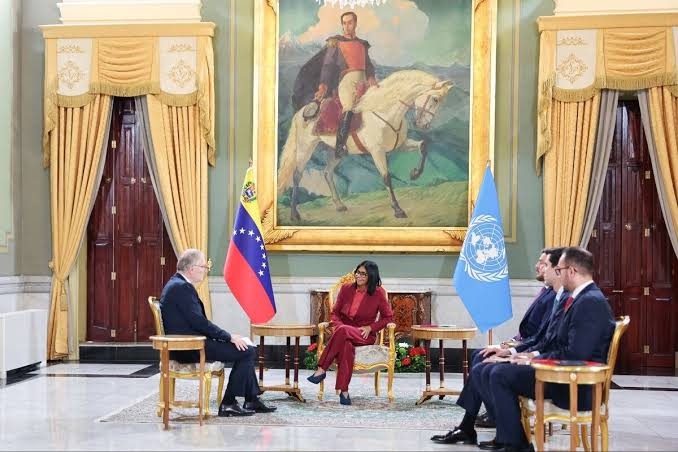 Delcy Rodríguez se reunió en Miraflores con Álvaro Rodríguez, nuevo coordinador de la ONU en Venezuela