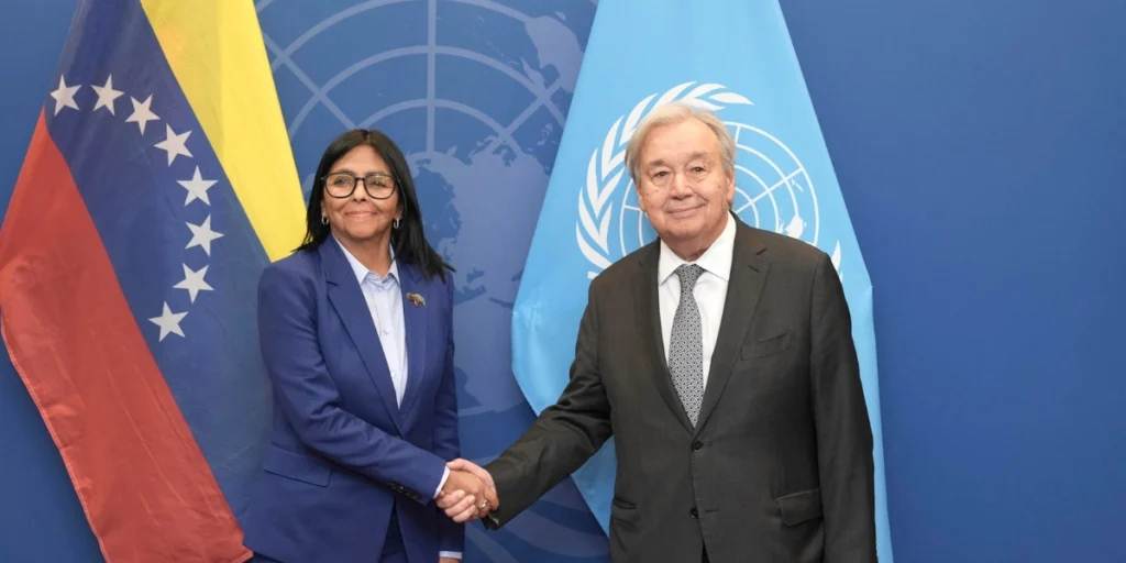 Delcy Rodríguez y António Guterres abordan reformas económicas y reestructuración de la deuda venezolana en la ONU