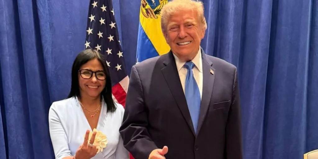 Delcy Rodríguez califica de histórica su reunión con Donald Trump en Nueva York