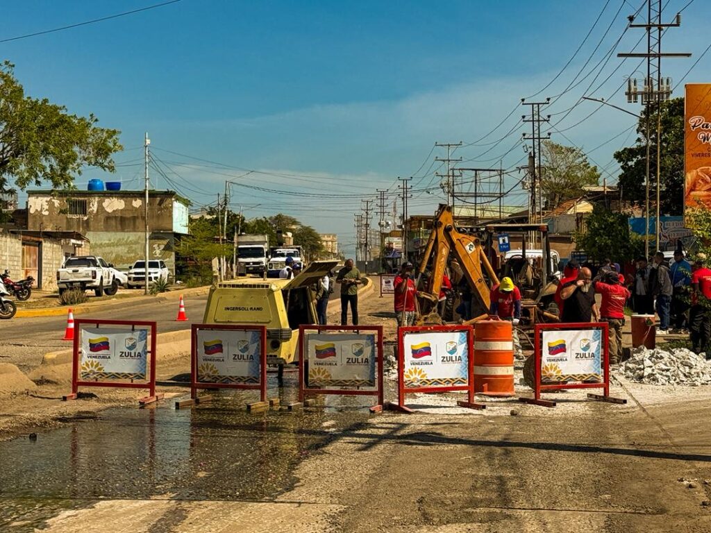 Gobernador Luis Caldera y Vicepresidencia de Obras Públicas inician la rehabilitación integral del corredor vial Los Haticos en Maracaibo