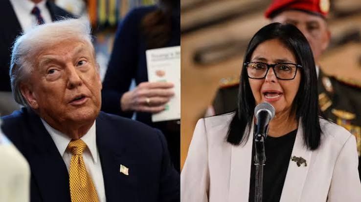 Donald Trump dejó abierta la posibilidad de reunirse con Delcy Rodríguez en Nueva York