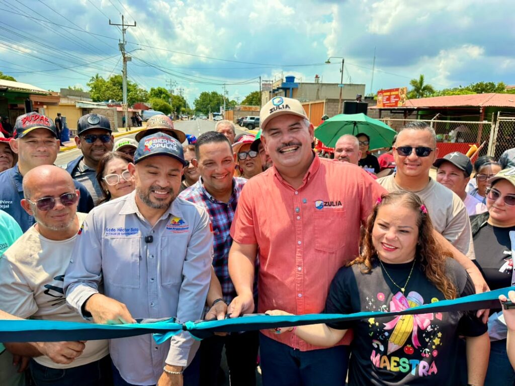 La Gobernación del Zulia y la Alcaldía de San Francisco entregaron 2,3 km de vialidad rehabilitada en El Bajo