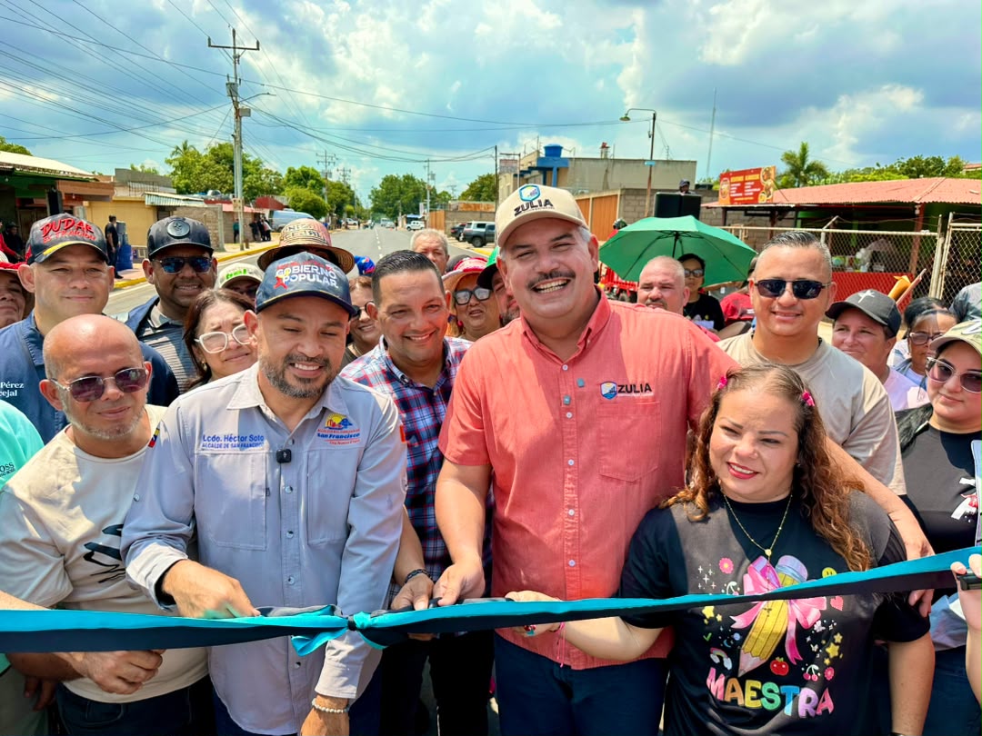 La Gobernación del Zulia y la Alcaldía de San Francisco entregaron 2,3 km de vialidad rehabilitada en El Bajo