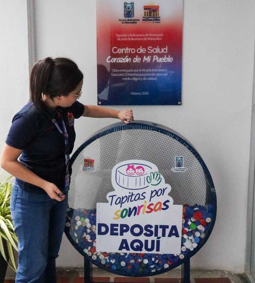 La Alcaldía de Maracaibo relanza la campaña "Tapitas por Sonrisas" con la meta de recolectar 2,5 toneladas de plástico