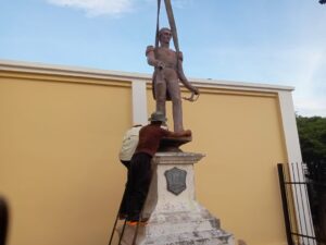 La primera estatua pedestre del General Rafael Urdaneta, elaborada en 1889, fue trasladada al Museo Urdaneta