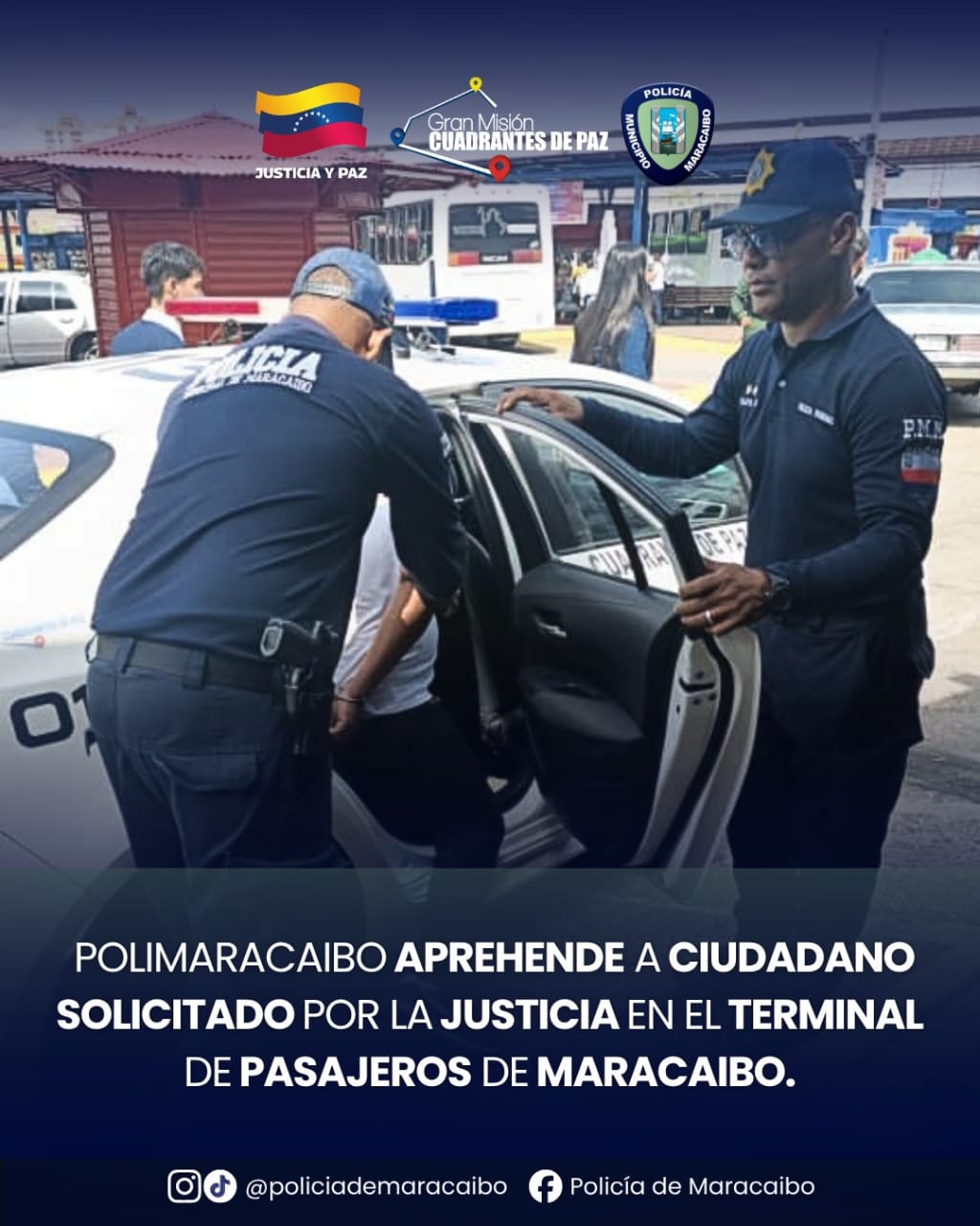 Polimaracaibo capturó a Alejandro Rodríguez León en el Terminal de Pasajeros